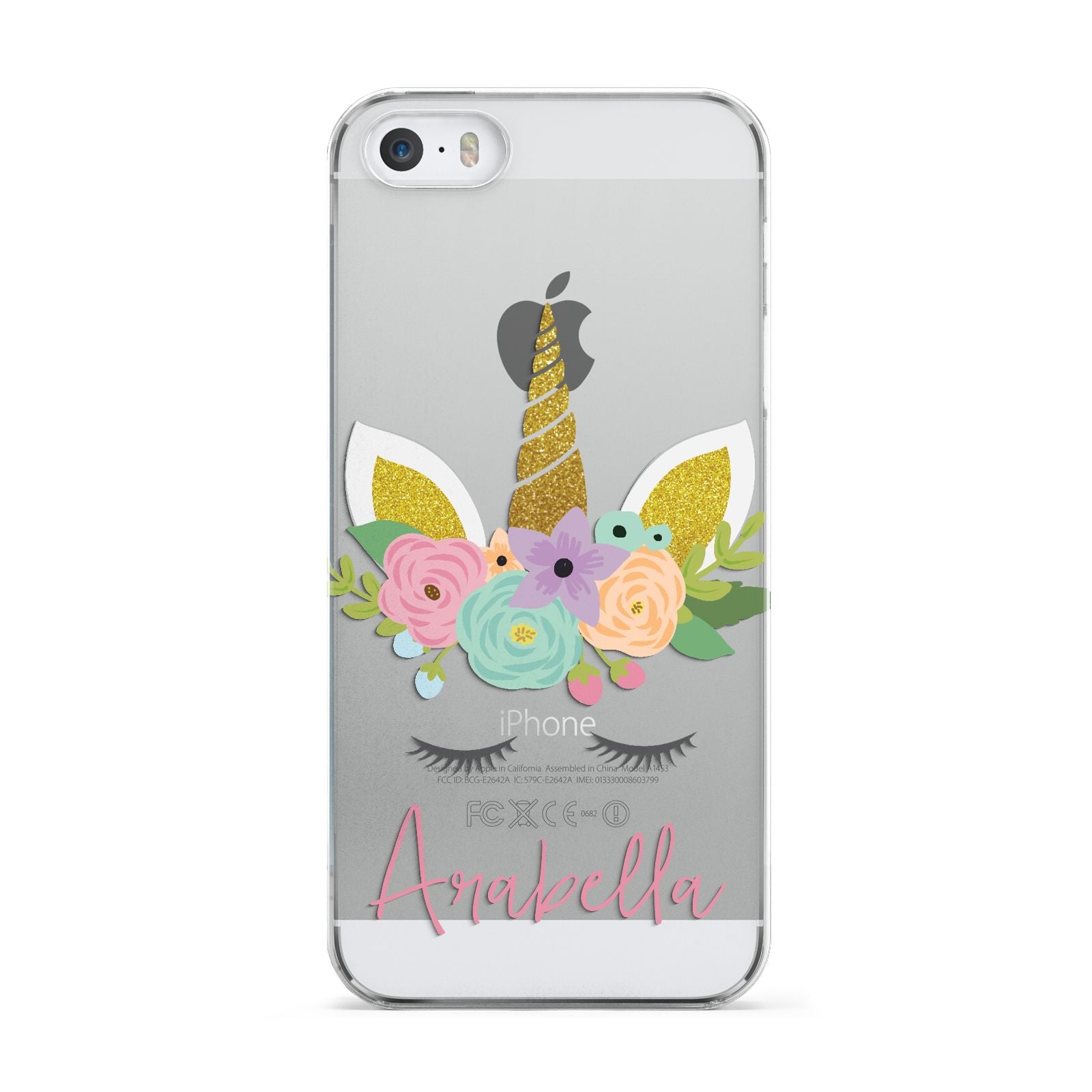 Personalised Unicorn Face Apple iPhone 5 Case