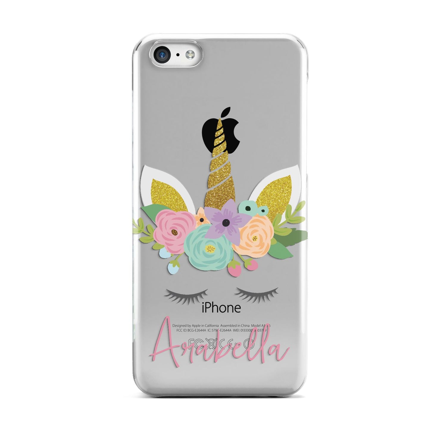 Personalised Unicorn Face Apple iPhone 5c Case