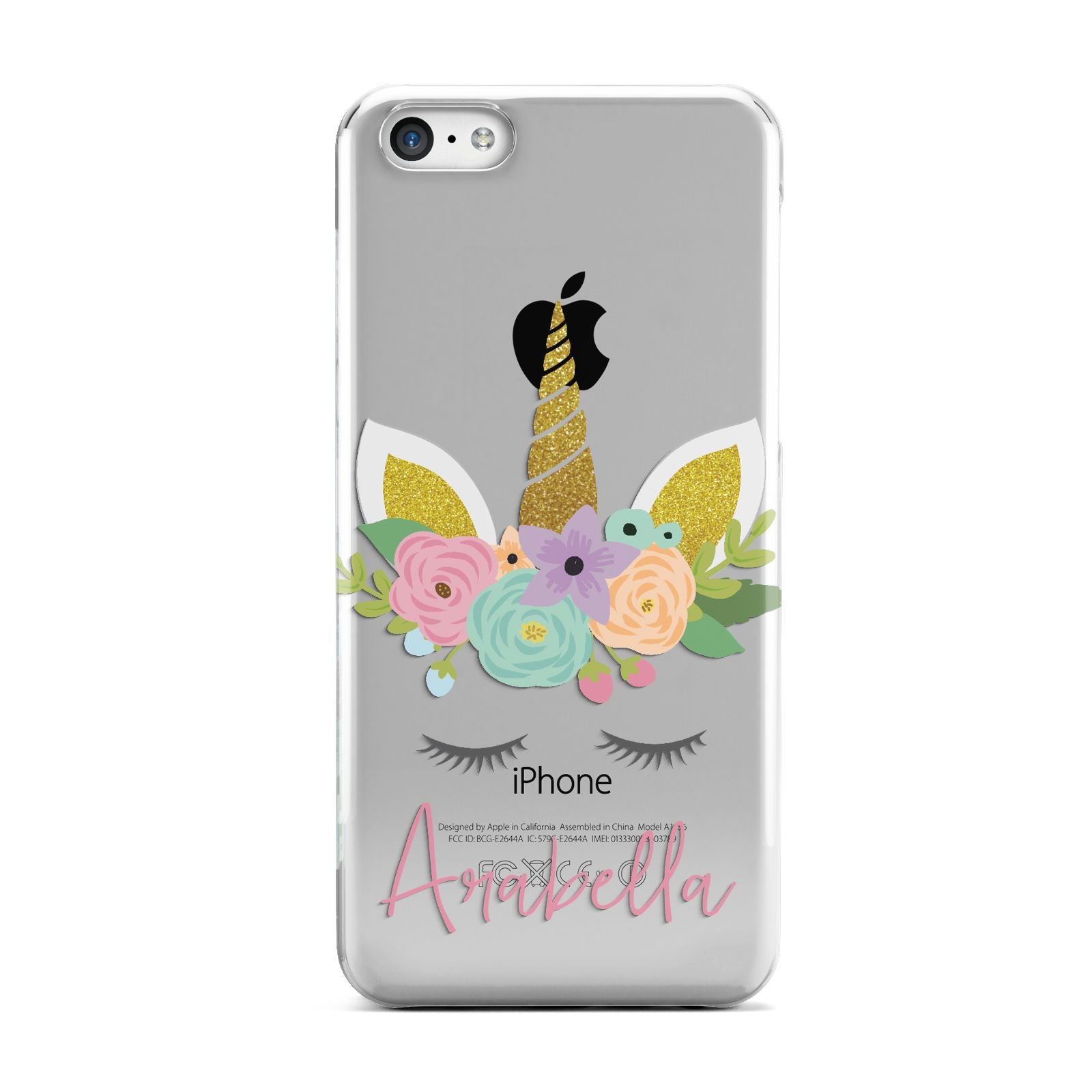 Personalised Unicorn Face Apple iPhone 5c Case