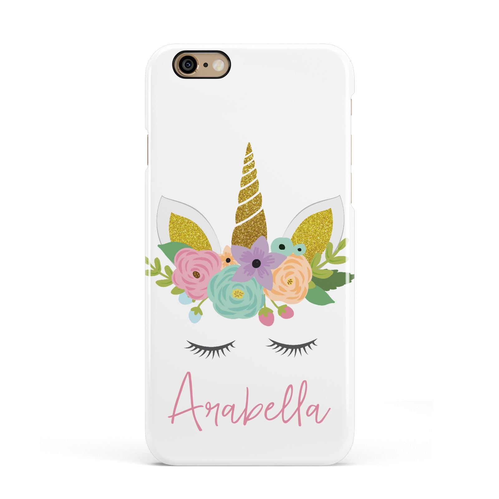 Personalised Unicorn Face Apple iPhone 6 3D Snap Case
