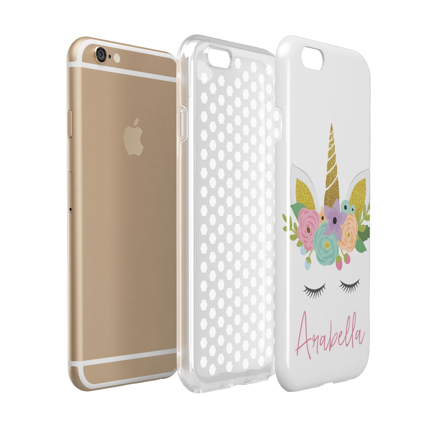 Personalised Unicorn Face Apple iPhone 6 3D Tough Case Expanded view