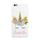 Personalised Unicorn Face Apple iPhone 6 Plus 3D Tough Case