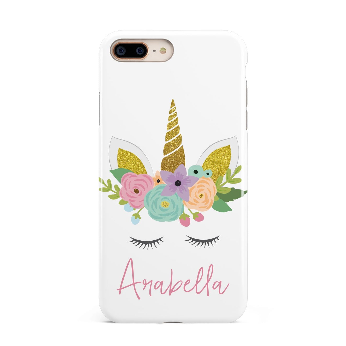 Personalised Unicorn Face Apple iPhone 7 8 Plus 3D Tough Case