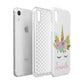 Personalised Unicorn Face Apple iPhone XR White 3D Tough Case Expanded view