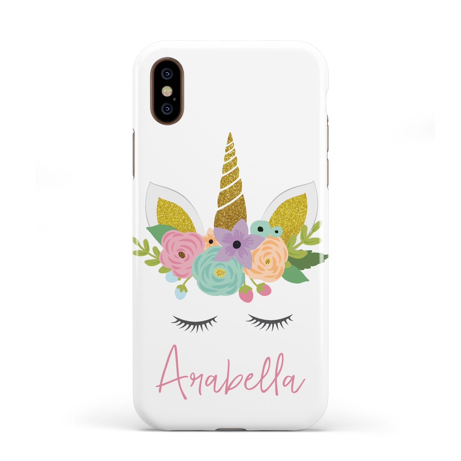 Personalised Unicorn Face Apple iPhone XS 3D Tough