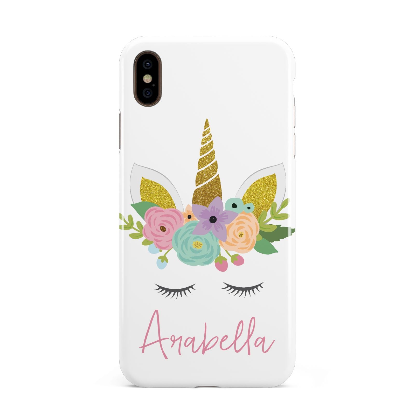 Personalised Unicorn Face Apple iPhone Xs Max 3D Tough Case
