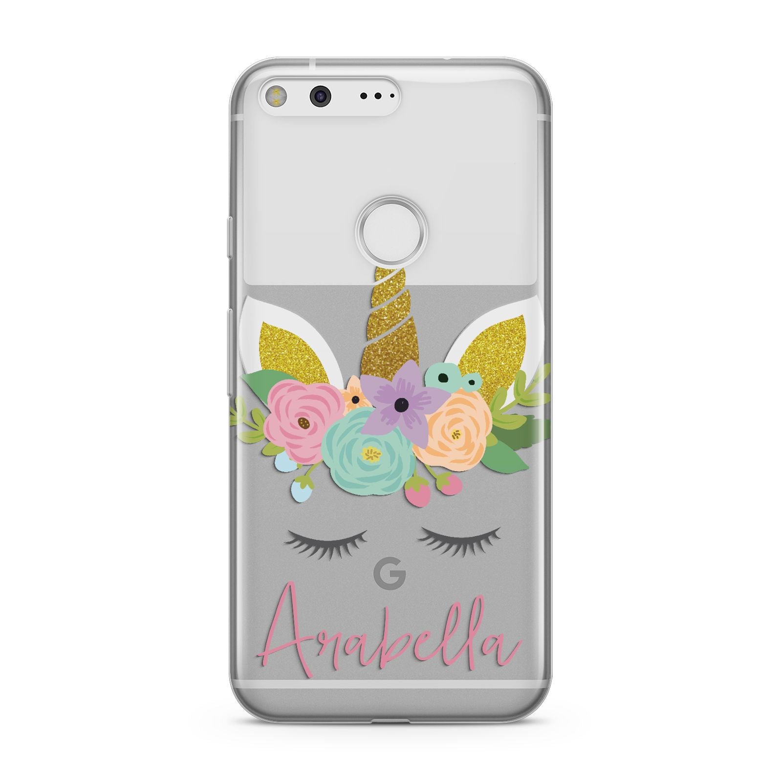 Personalised Unicorn Face Google Pixel Case