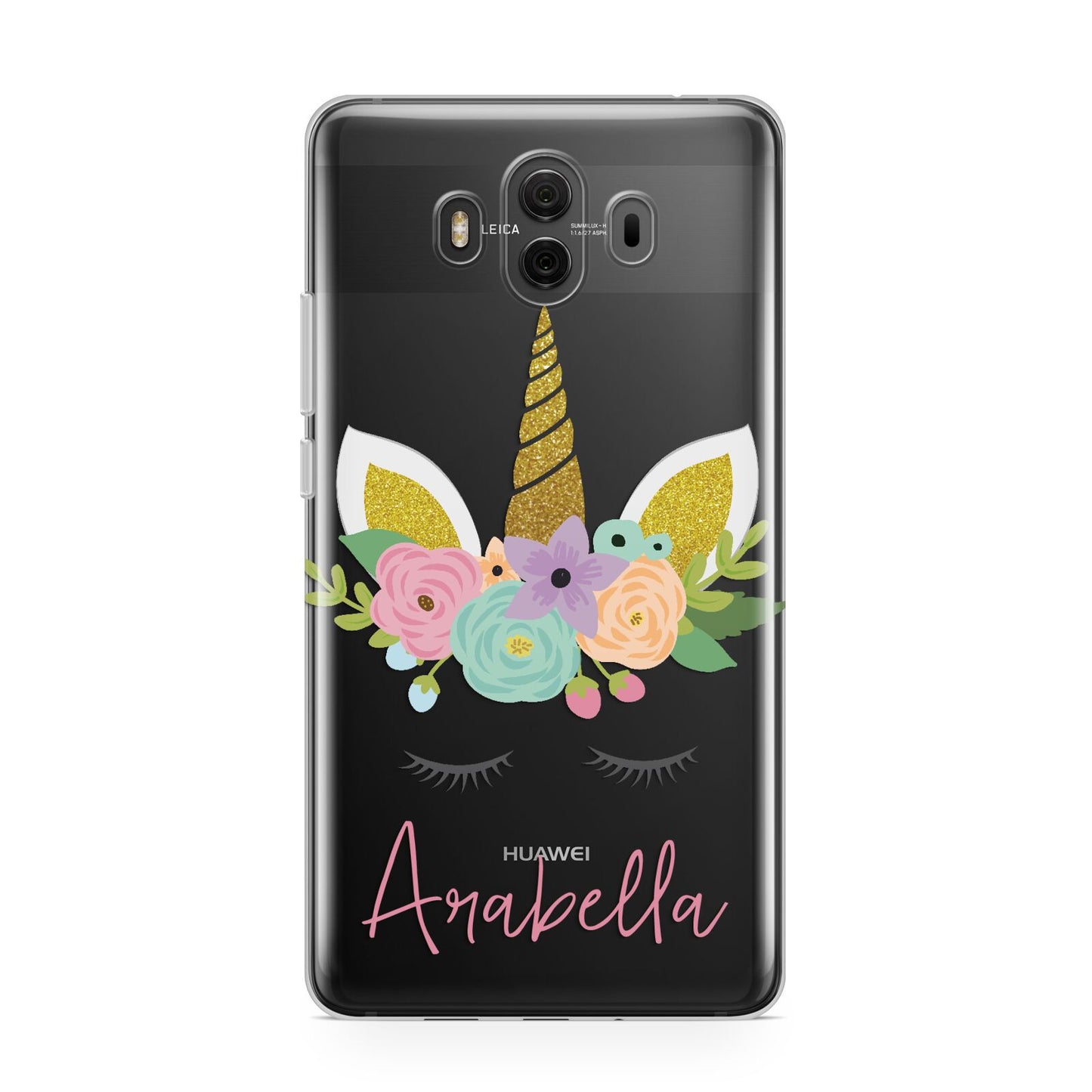 Personalised Unicorn Face Huawei Mate 10 Protective Phone Case