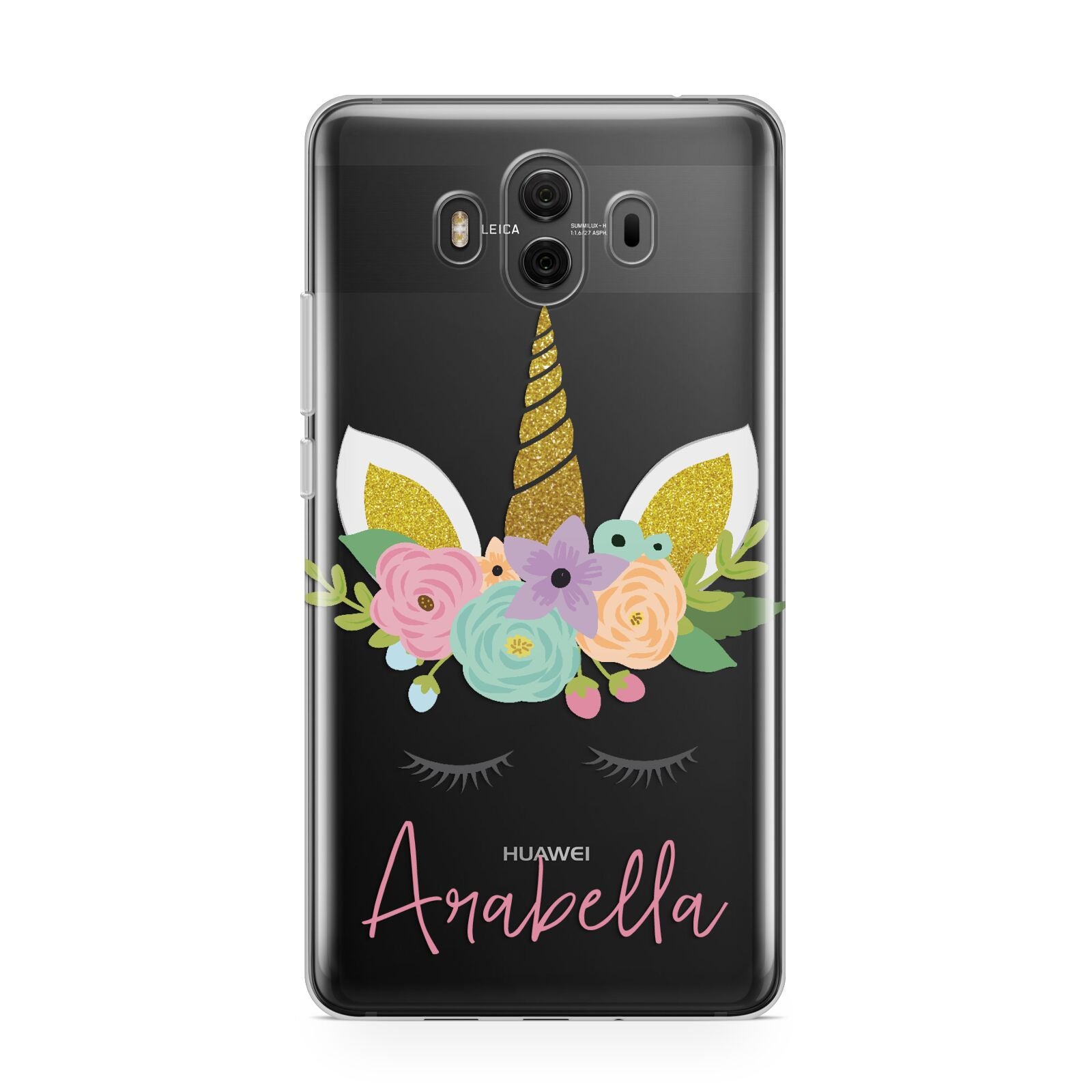Personalised Unicorn Face Huawei Mate 10 Protective Phone Case