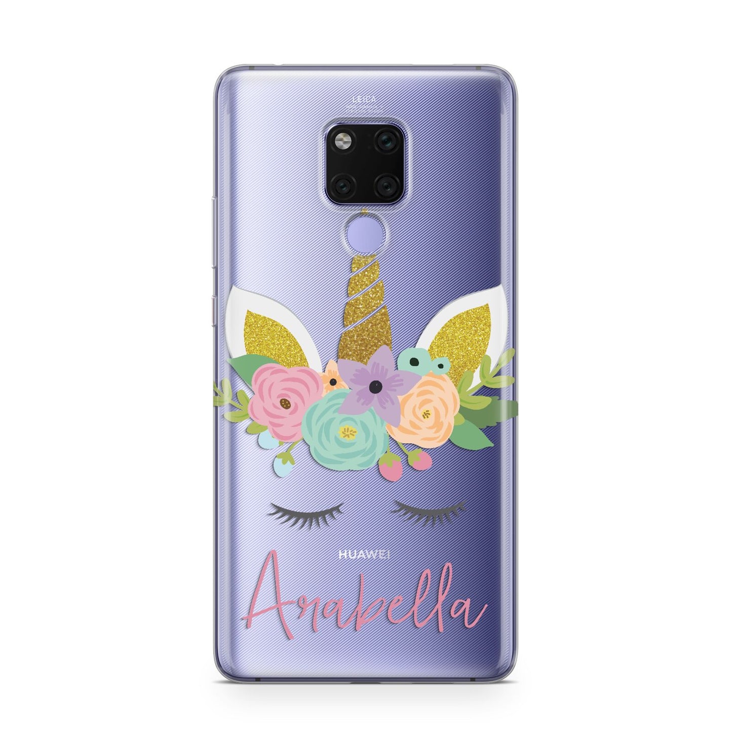 Personalised Unicorn Face Huawei Mate 20X Phone Case