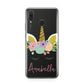 Personalised Unicorn Face Huawei Nova 3 Phone Case