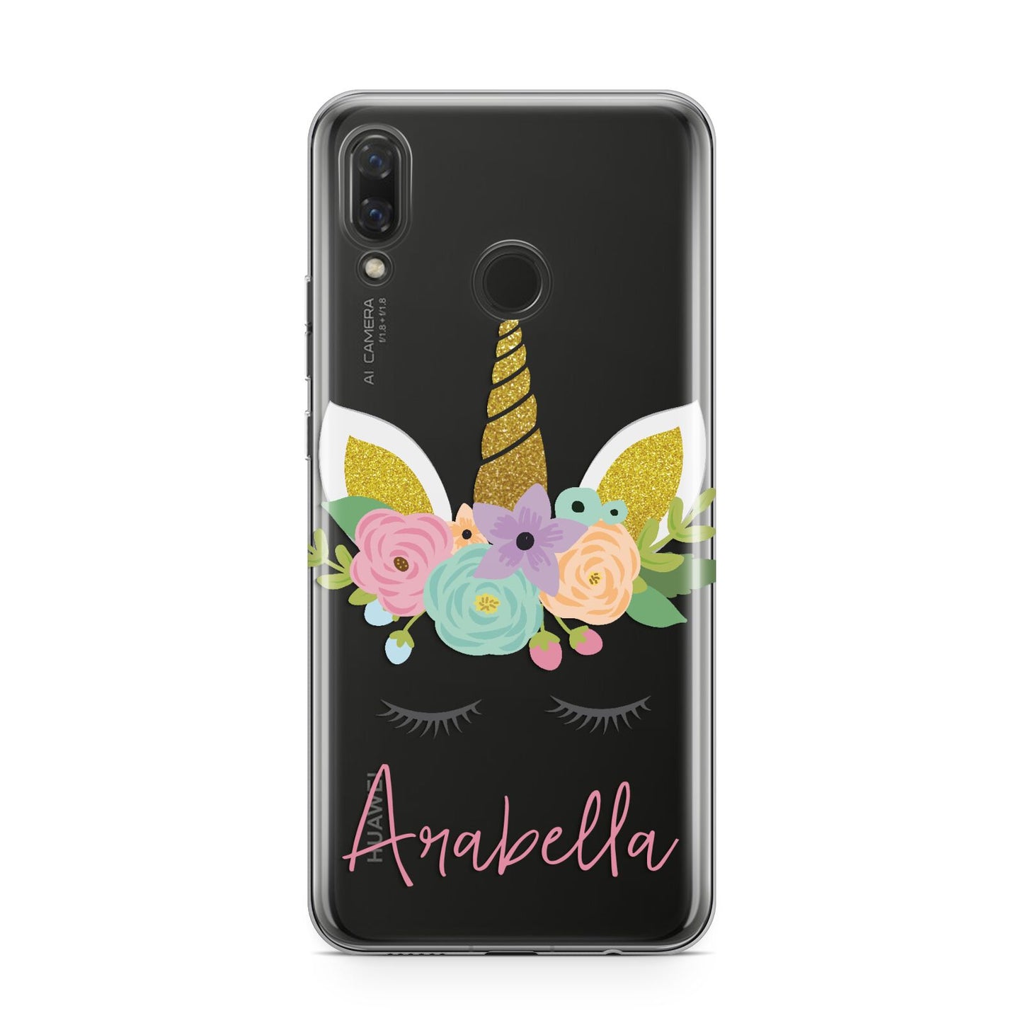 Personalised Unicorn Face Huawei Nova 3 Phone Case