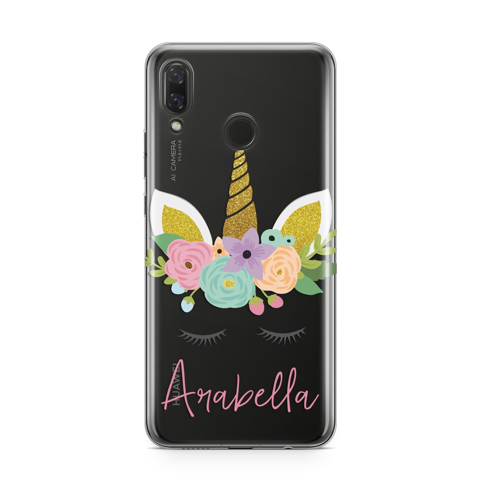 Personalised Unicorn Face Huawei Nova 3 Phone Case