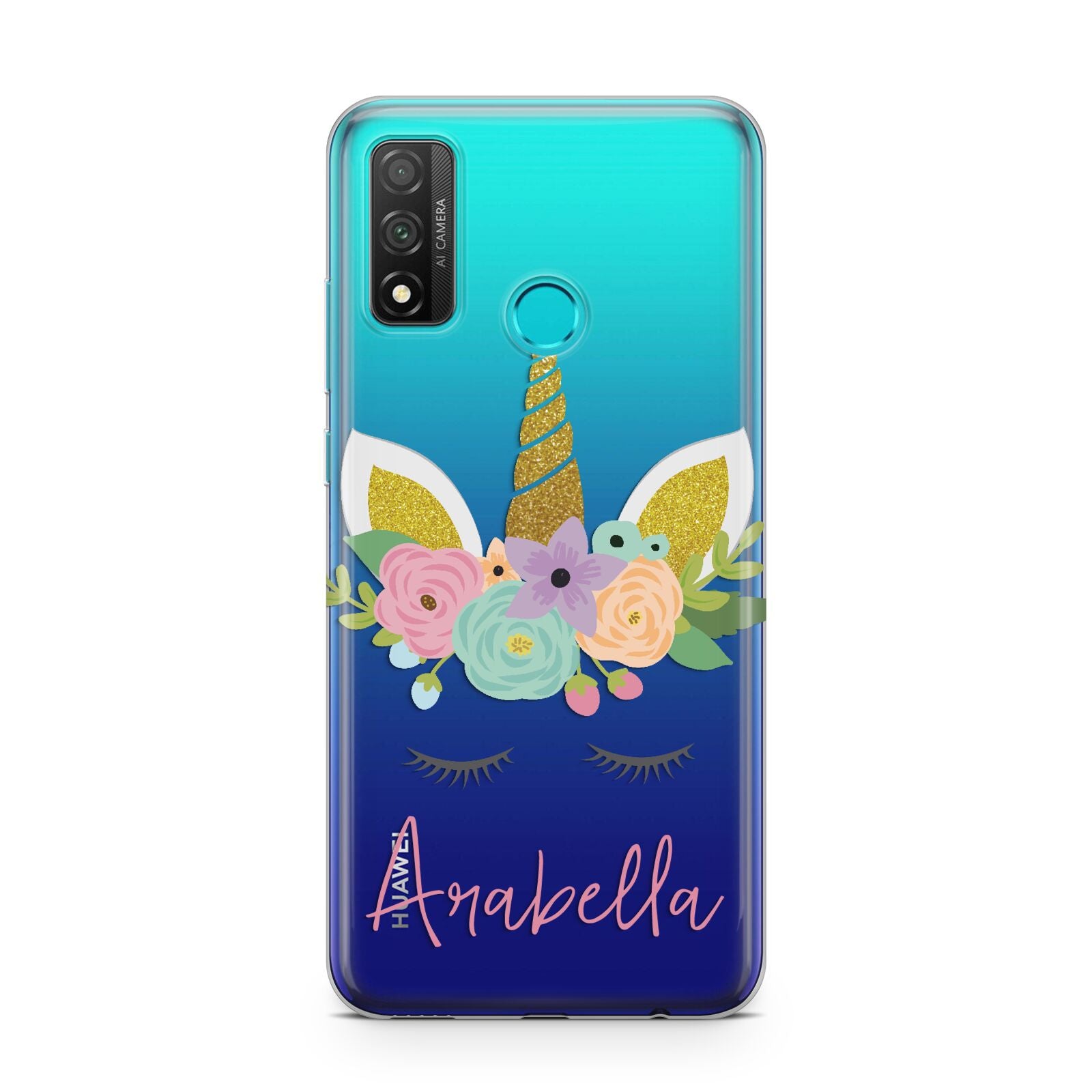 Personalised Unicorn Face Huawei P Smart 2020