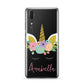 Personalised Unicorn Face Huawei P20 Phone Case