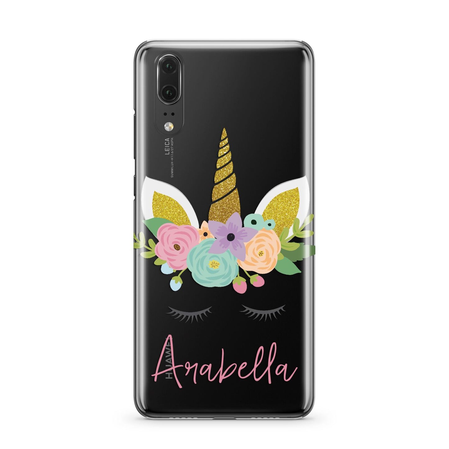 Personalised Unicorn Face Huawei P20 Phone Case