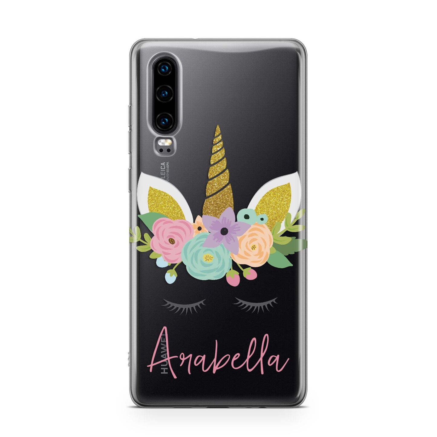 Personalised Unicorn Face Huawei P30 Phone Case
