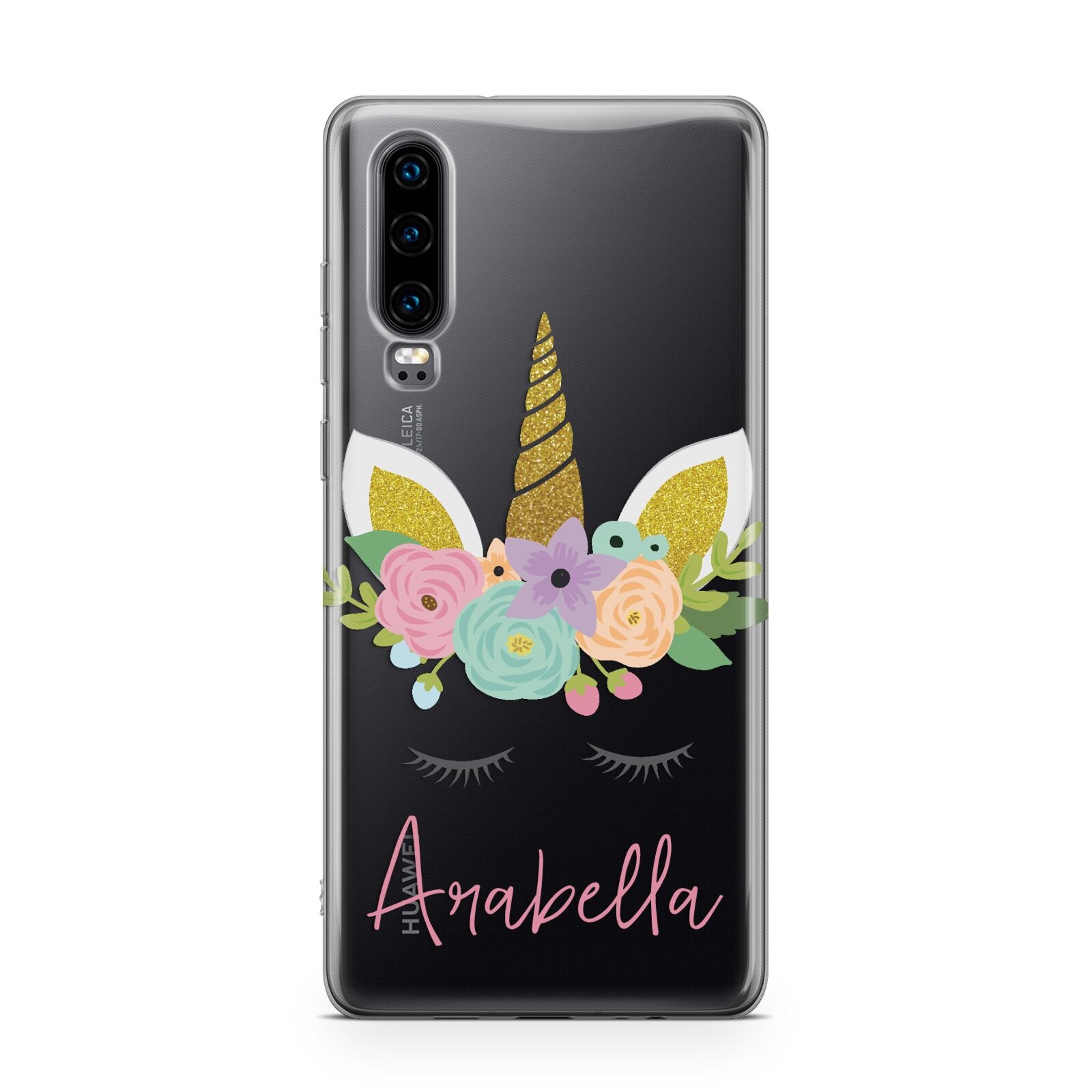 Personalised Unicorn Face Huawei P30 Phone Case