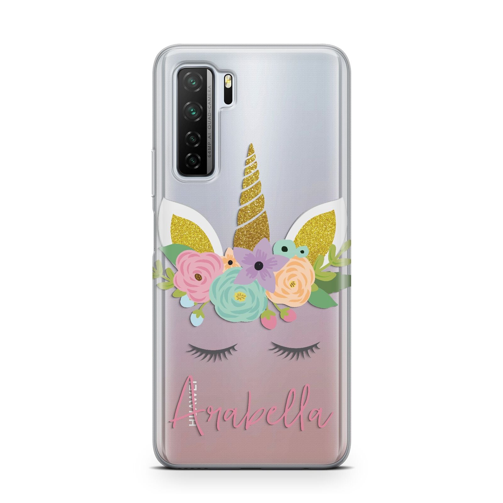 Personalised Unicorn Face Huawei P40 Lite 5G Phone Case