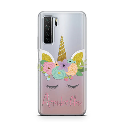 Personalised Unicorn Face Huawei P40 Lite 5G Phone Case