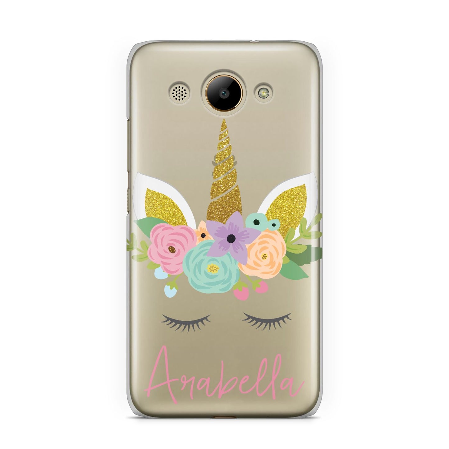 Personalised Unicorn Face Huawei Y3 2017