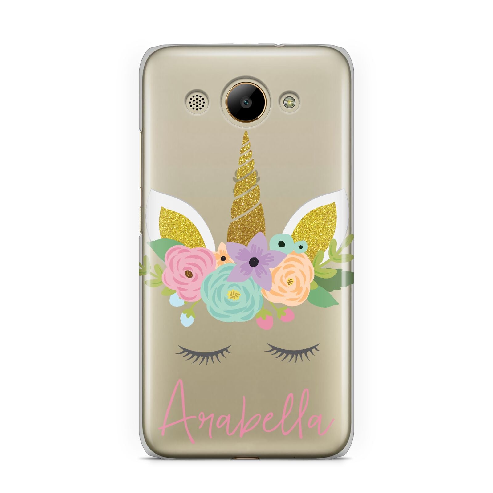 Personalised Unicorn Face Huawei Y3 2017