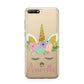 Personalised Unicorn Face Huawei Y6 2018