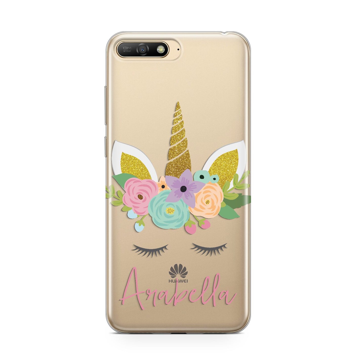 Personalised Unicorn Face Huawei Y6 2018