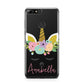 Personalised Unicorn Face Huawei Y7 2018