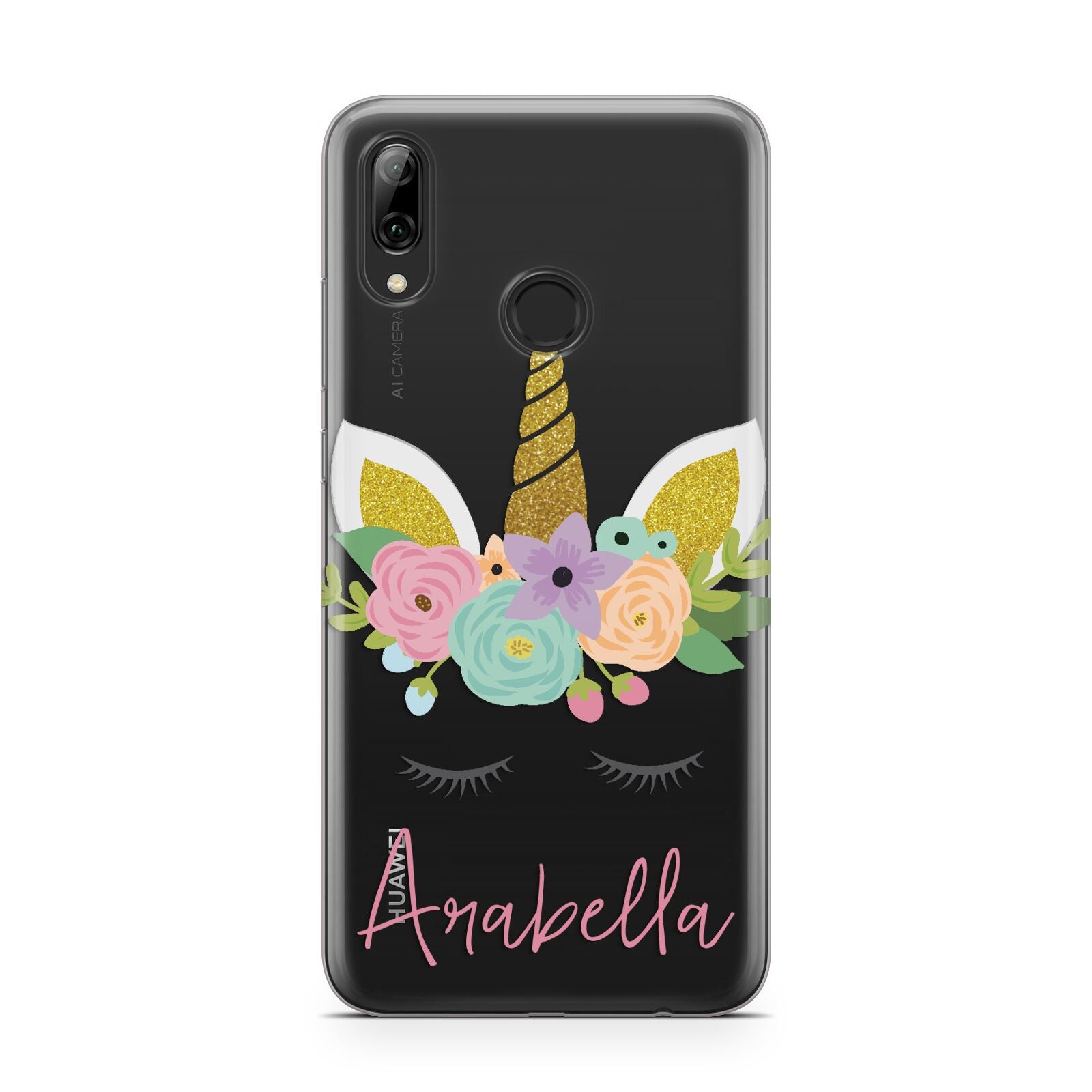 Personalised Unicorn Face Huawei Y7 2019