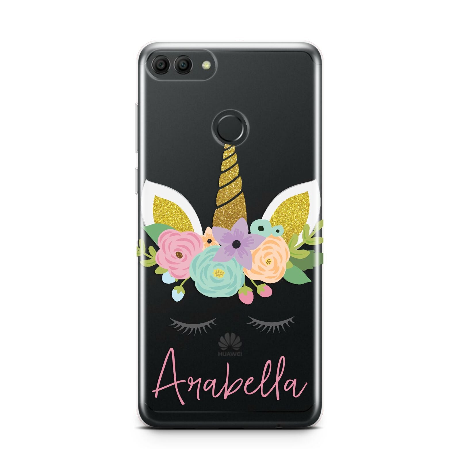 Personalised Unicorn Face Huawei Y9 2018