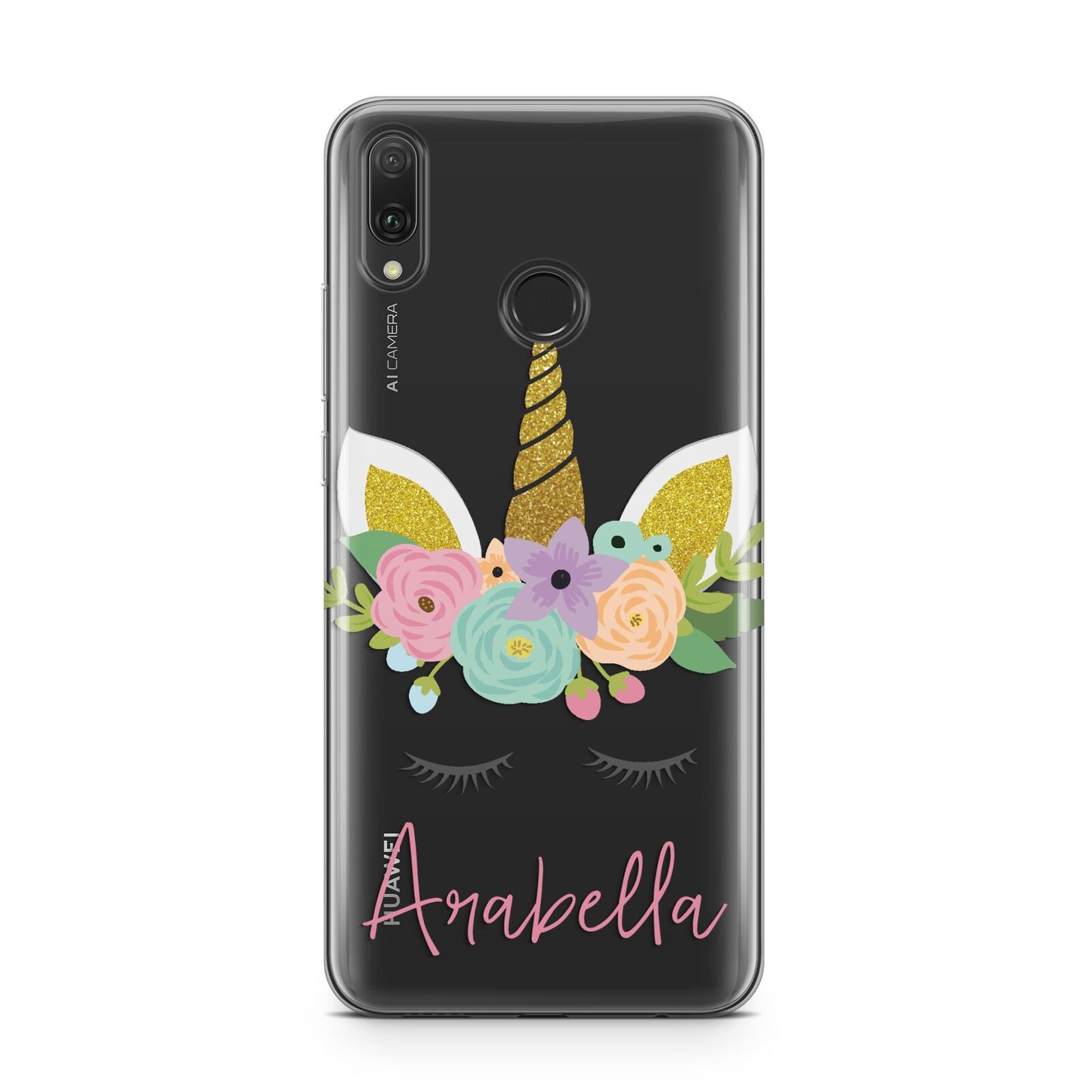 Personalised Unicorn Face Huawei Y9 2019