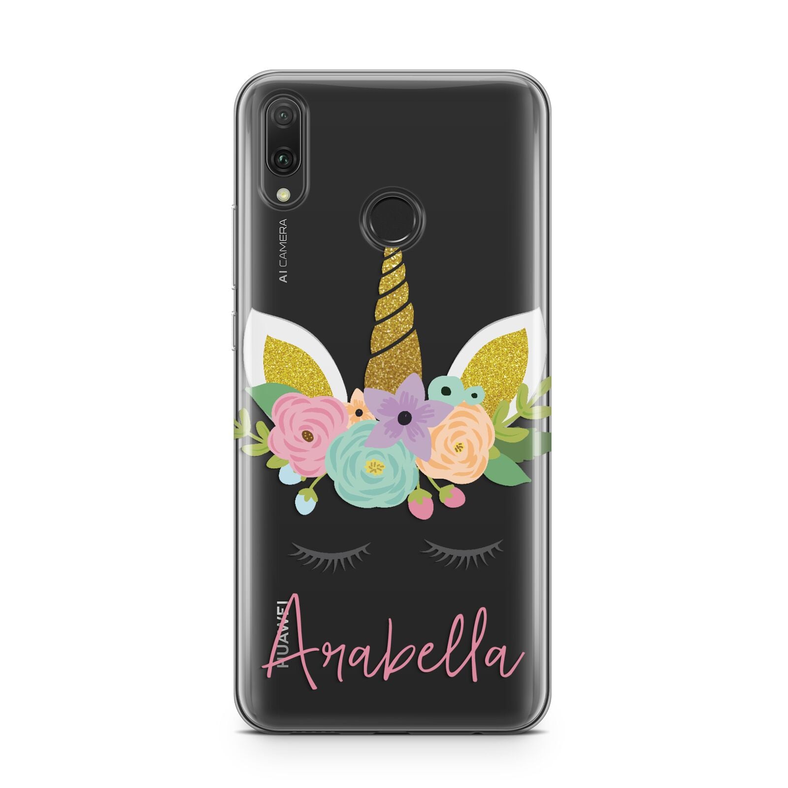 Personalised Unicorn Face Huawei Y9 2019