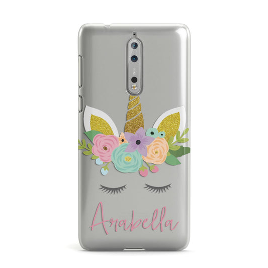 Personalised Unicorn Face Nokia Case