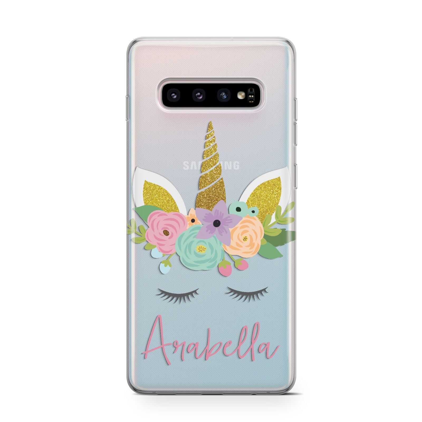 Personalised Unicorn Face Protective Samsung Galaxy Case
