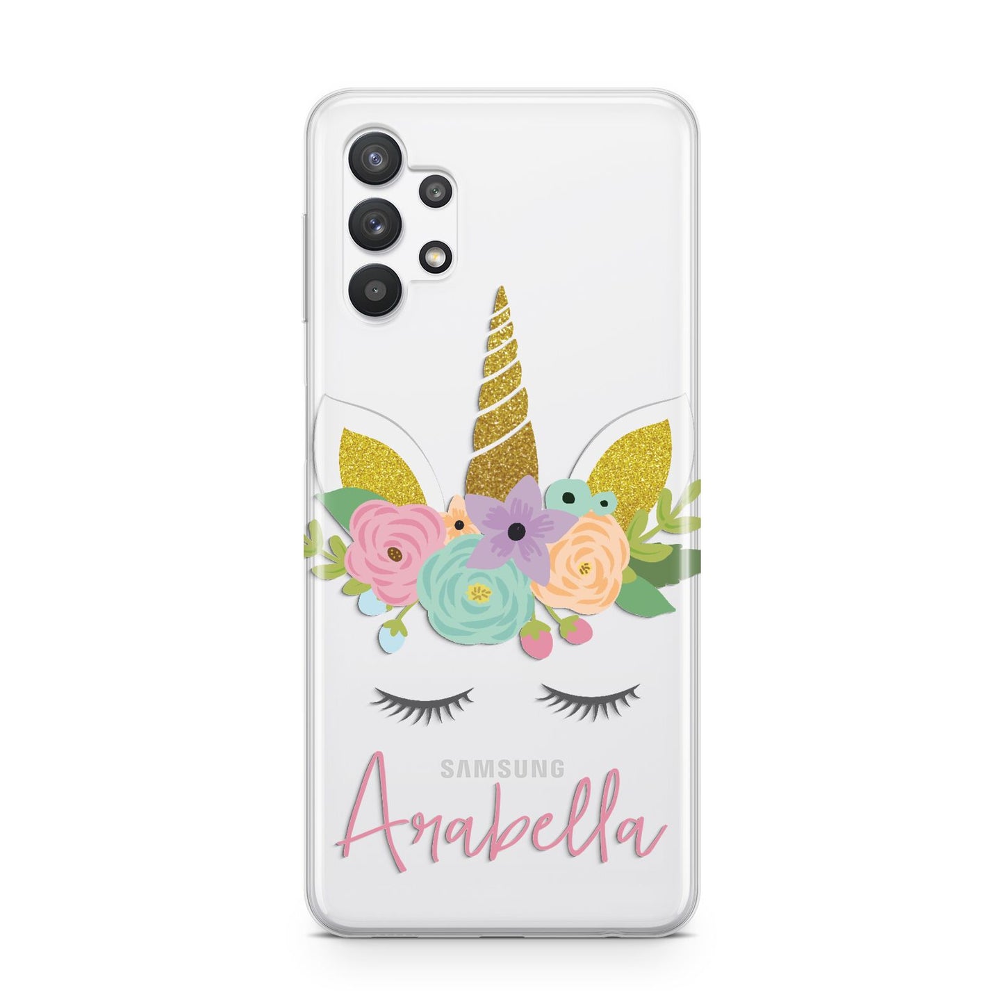 Personalised Unicorn Face Samsung A32 5G Case
