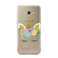 Personalised Unicorn Face Samsung Galaxy A5 2017 Case on gold phone