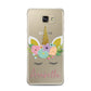 Personalised Unicorn Face Samsung Galaxy A7 2016 Case on gold phone
