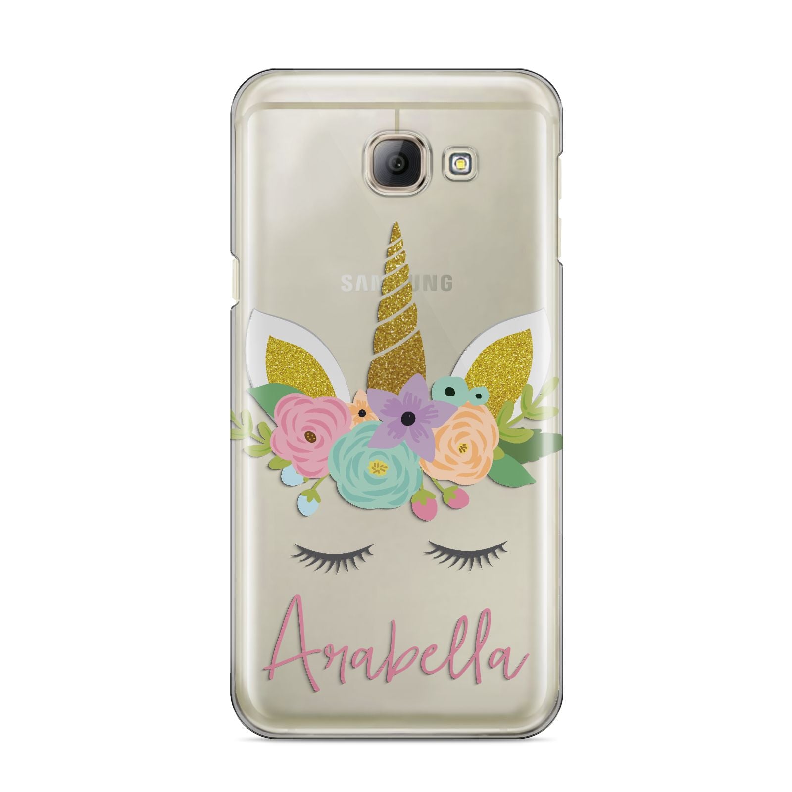 Personalised Unicorn Face Samsung Galaxy A8 2016 Case