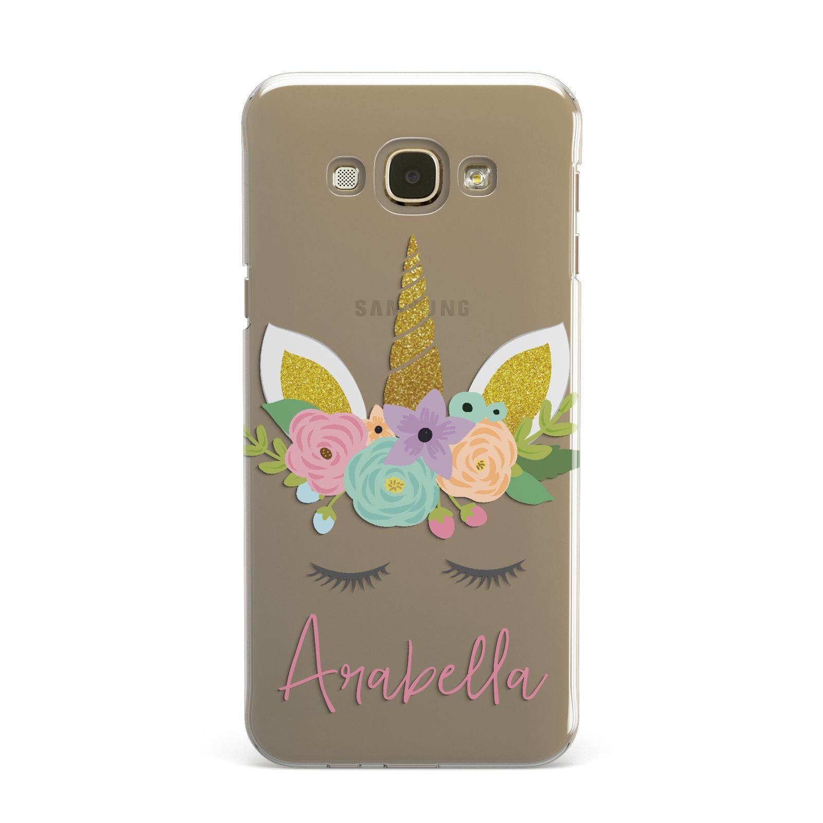 Personalised Unicorn Face Samsung Galaxy A8 Case