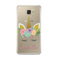 Personalised Unicorn Face Samsung Galaxy A9 2016 Case on gold phone