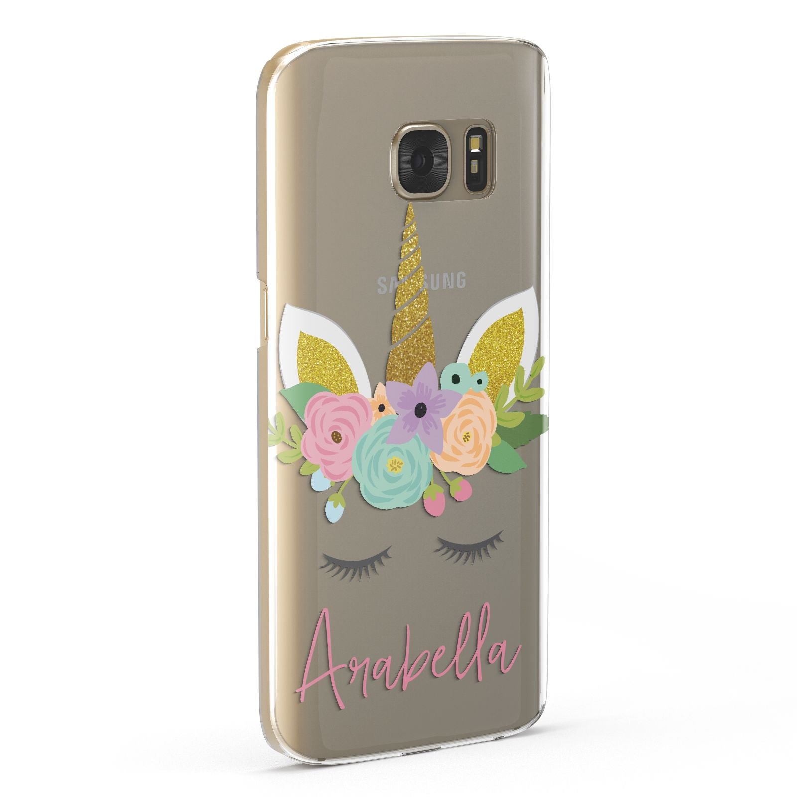 Personalised Unicorn Face Samsung Galaxy Case Fourty Five Degrees