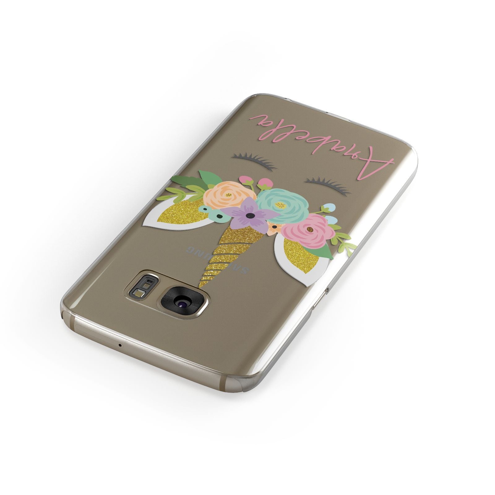 Personalised Unicorn Face Samsung Galaxy Case Front Close Up