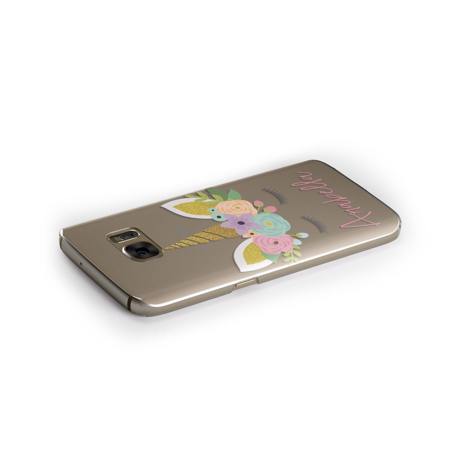 Personalised Unicorn Face Samsung Galaxy Case Side Close Up