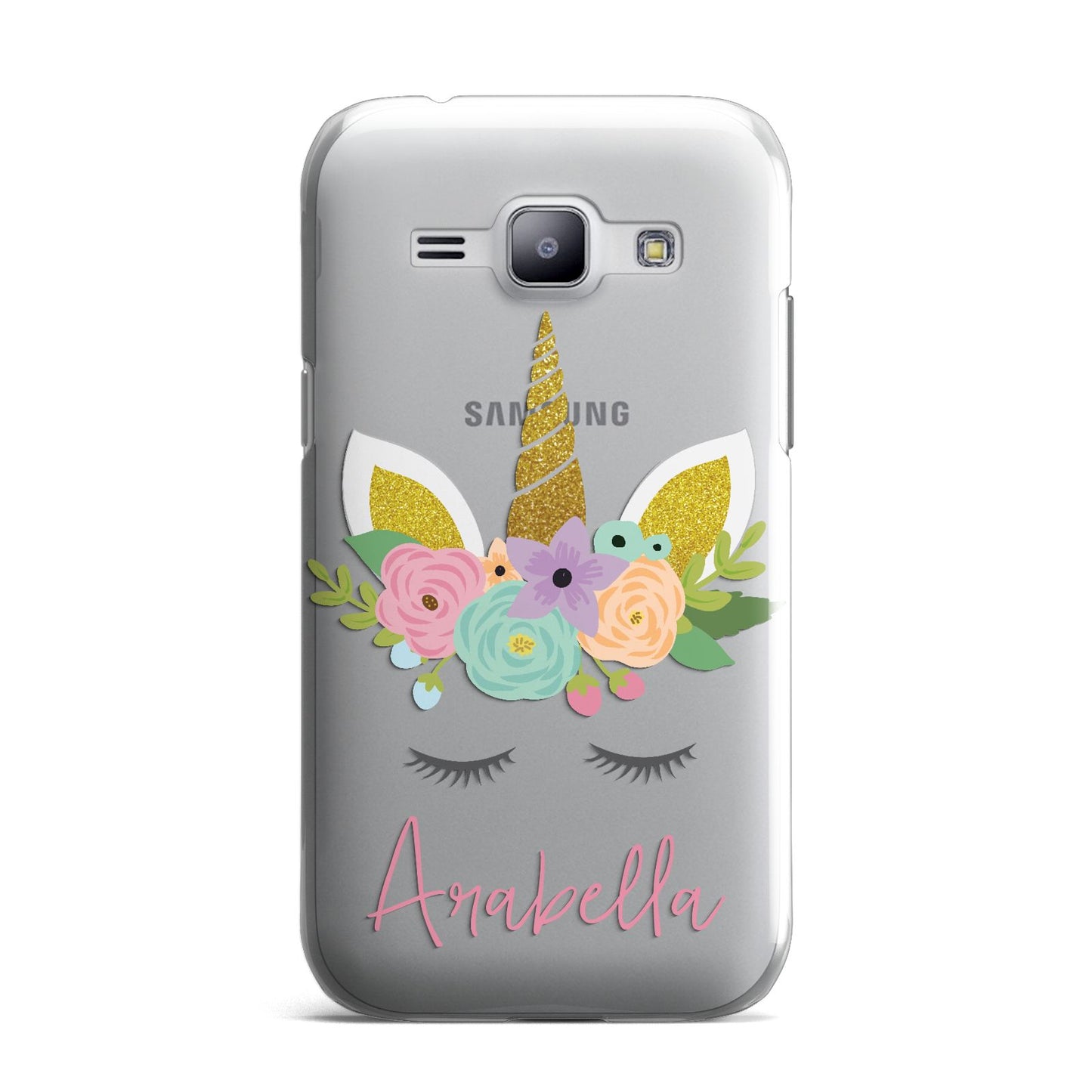 Personalised Unicorn Face Samsung Galaxy J1 2015 Case