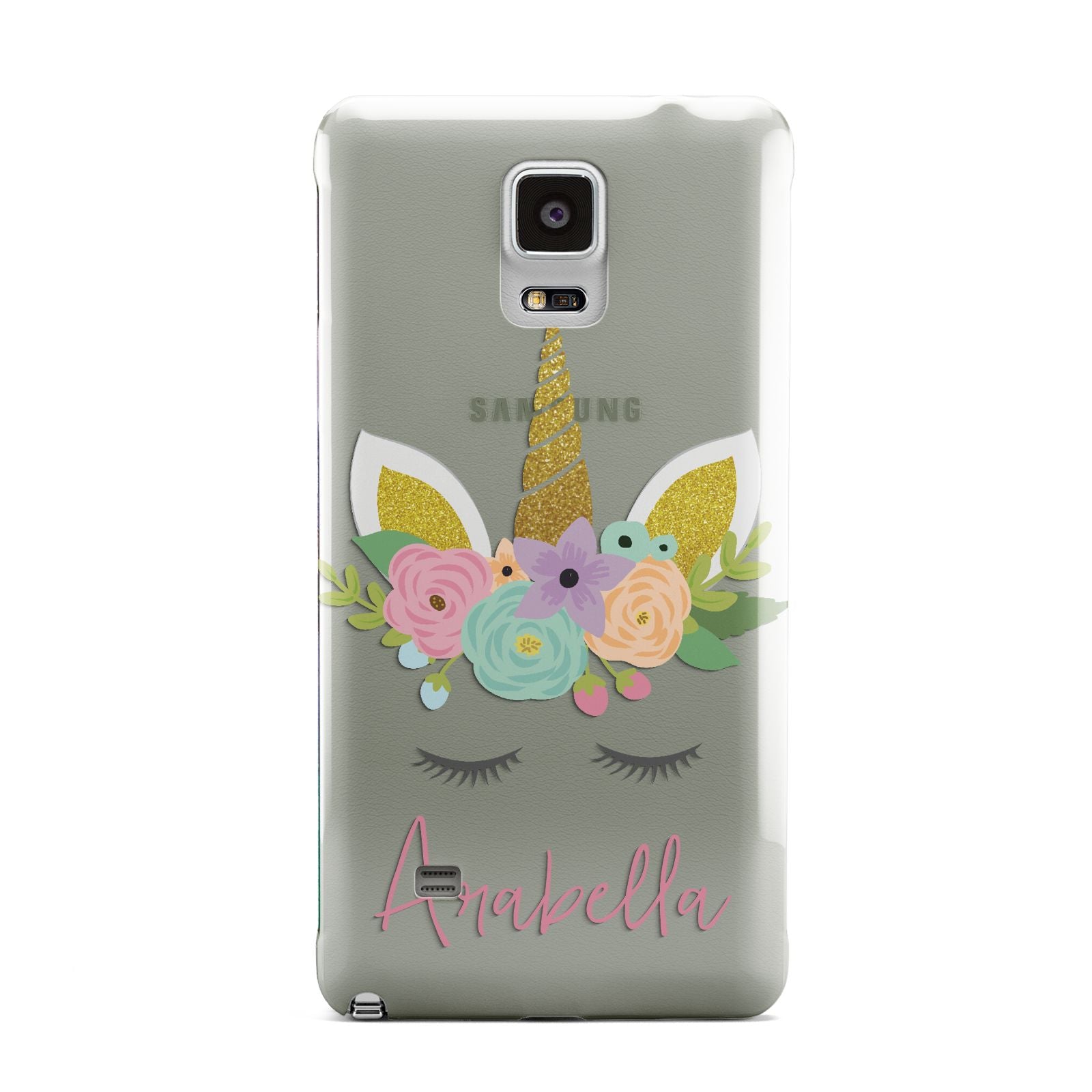 Personalised Unicorn Face Samsung Galaxy Note 4 Case