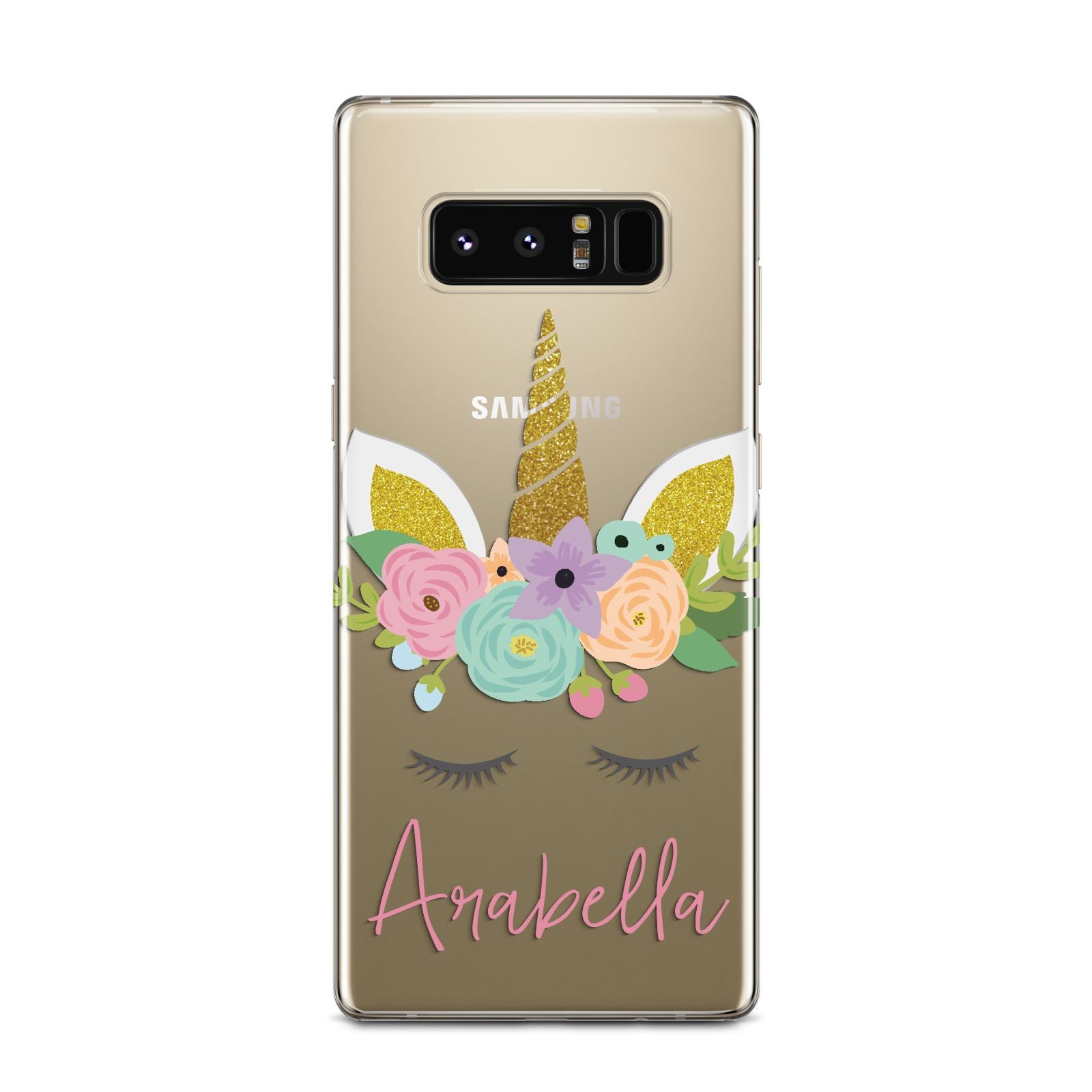 Personalised Unicorn Face Samsung Galaxy Note 8 Case