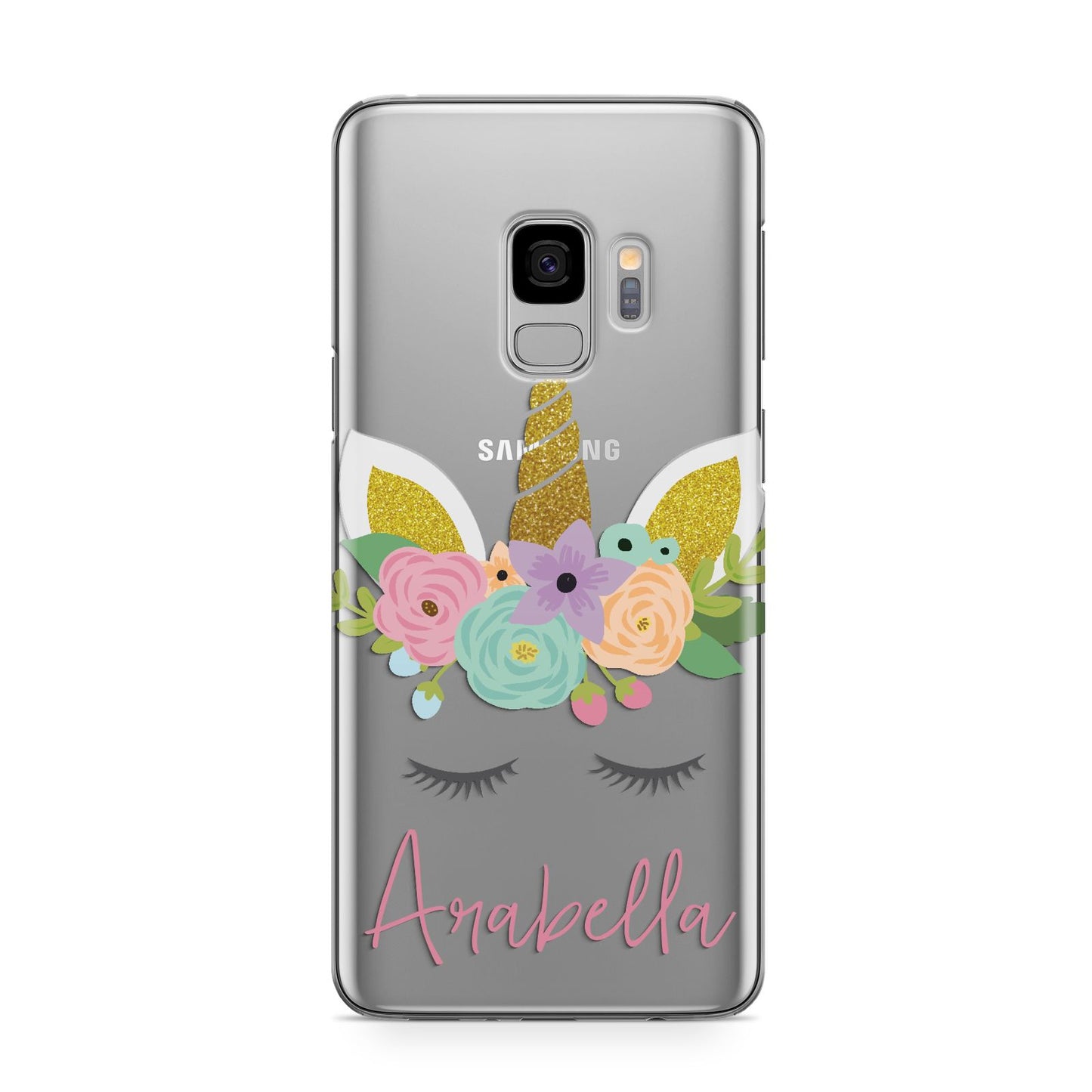 Personalised Unicorn Face Samsung Galaxy S9 Case