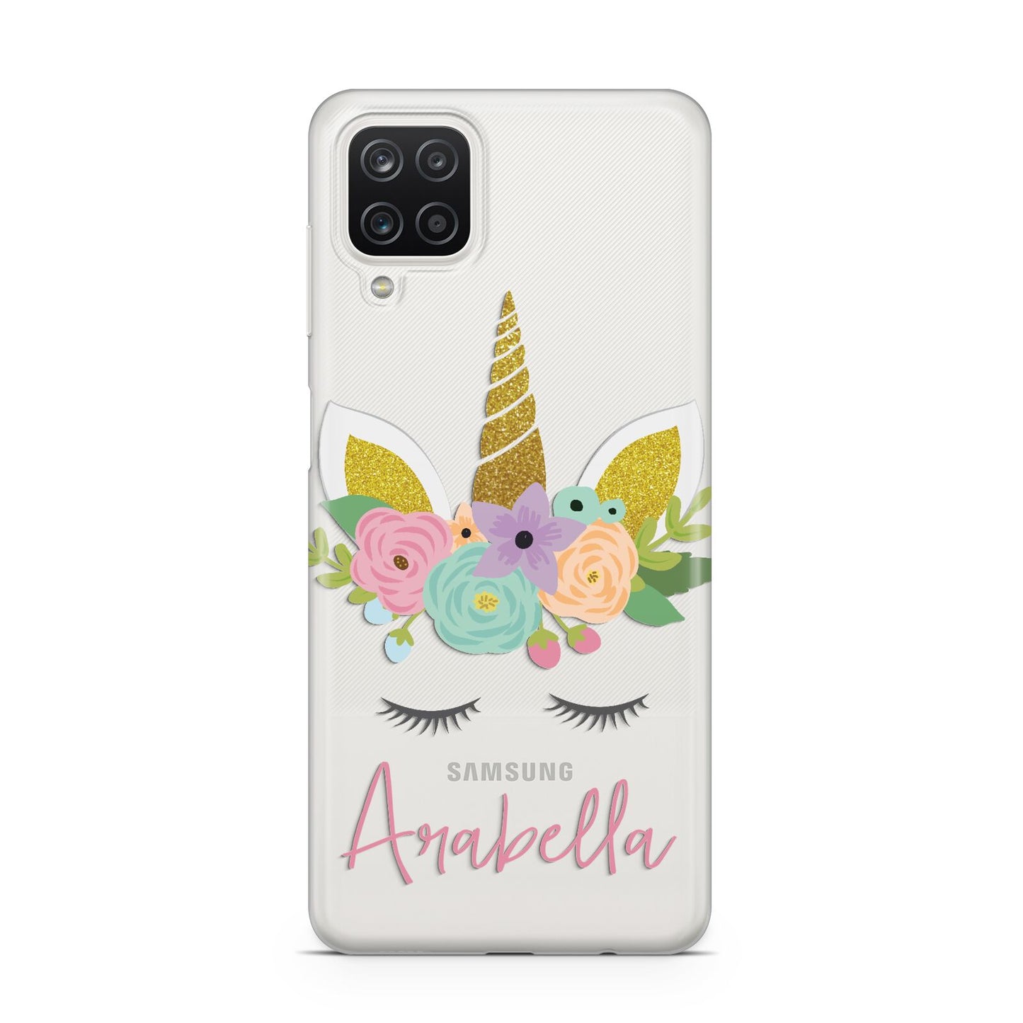 Personalised Unicorn Face Samsung M12 Case