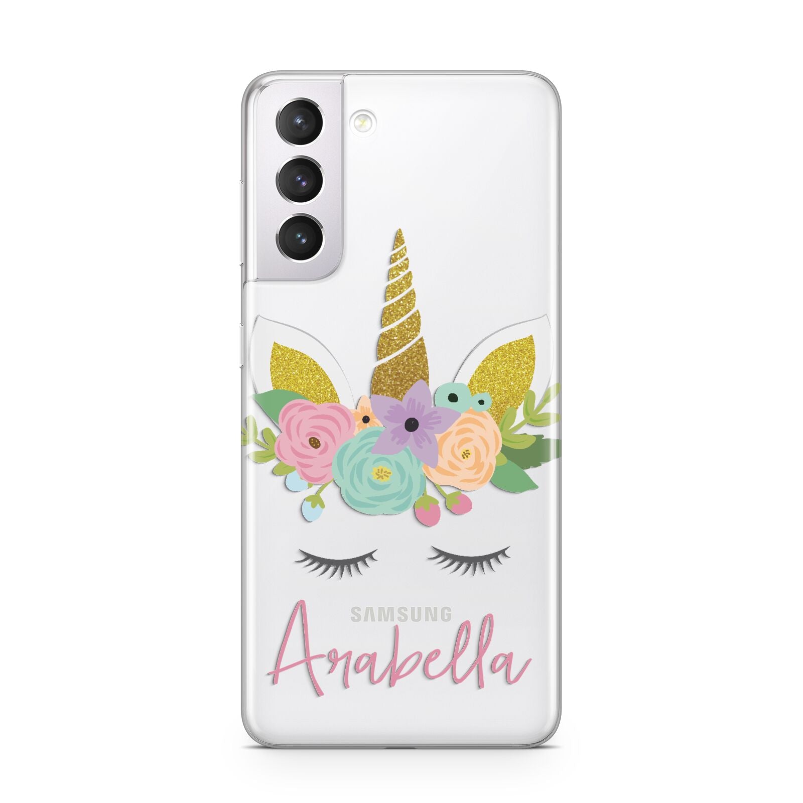 Personalised Unicorn Face Samsung S21 Case